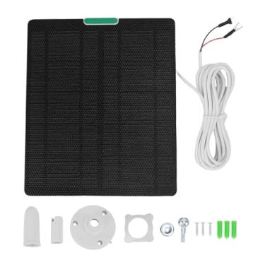 Imagem de RiToEasysports Painel Solar, Carregador de Painel Solar de 10 W para Campainha de Vídeo Circular 4 3 Plus Painéis Solares Portáteis Com Silício Monocristalino ETFE IP66 para Câmera Externa (WHITE)