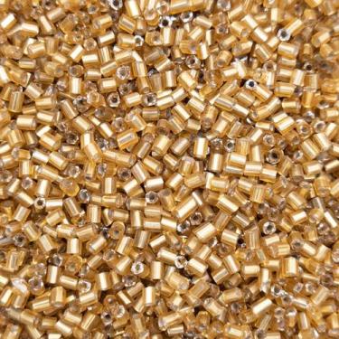 Imagem de Passante Vidrilho Tubo Vidro Dourado 2mm 8000pçs 100g - Macall