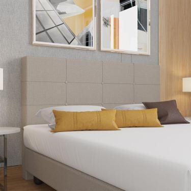 Imagem de Cabeceira Estofada Casal 140 Cm Terra Linho Skybox Bege
