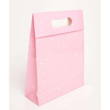 Imagem de Embalagem Presente Sacola Estampa Estrelas Marisa-74144, UN, Rosa