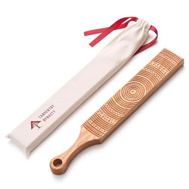 Imagem de Tábua de massa e manteiga de madeira exótica sólida premium – Máquina de massa de madeira feita à mão para nhoque, Cavatelli e Garganelli – Utensílios de cozinha com padrão de manteiga (Gleditsia