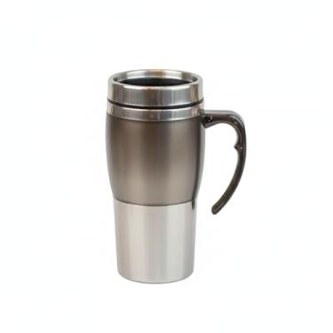 Imagem de Caneca Térmica Coffee Time 400ml em Aço Inox com Tampa Hermética