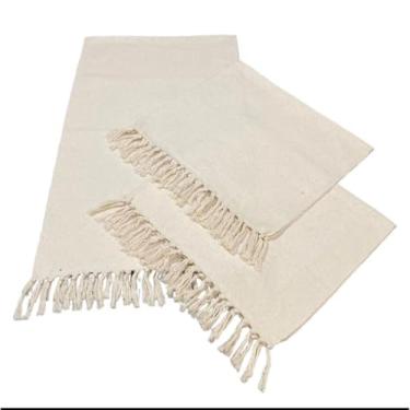 Imagem de Kit Passadeira Tapete Para Cozinha De Tear 3 Peças(Cru Liso)