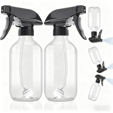 Imagem de 2 pacotes de frascos de spray de água de 360° para limpeza – Frasco de spray de cabeça para baixo de 300 ml pequeno frasco de esguicho com bocal ajustável para cabelo, cozinhar, plantas, animais de