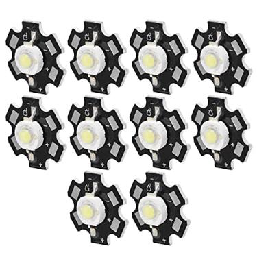 Imagem de Cryfokt Chip de Alumínio Ultra Brilhante Led 3v Chips de Lâmpada para Luz de Teto Downlight Lanterna Lâmpada de Mesa, 10 Peças para Luminárias Diy (Luz Branca 3W)