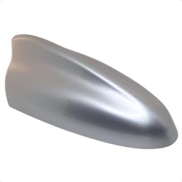 Imagem de Antena Tubarão Shark Tamanho Grande com Sinal de Rádio Multimarcas Ideal para Carros com Teto Plano ou Levemente Curvo (Prata)