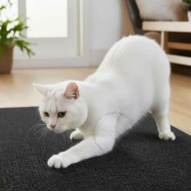 Imagem de Arranhador Adesivo em Carpete para Gato Premium - Protetor de Sofá, Cama, Móveis e Parede, Tapete Anti-Raspagem, sem Ferramentas (Grafite,200X45)