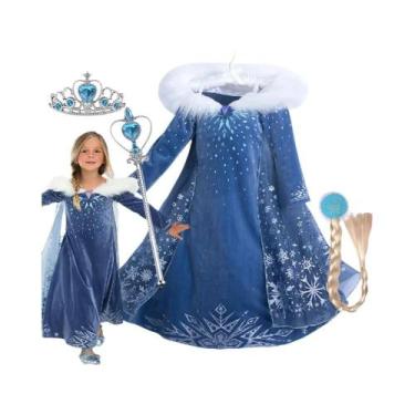 Imagem de Vestido De Princesa Elsa Frozen Para Meninas, Fantasia De Rainha Da Ne