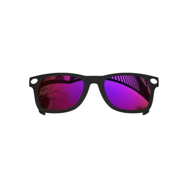 Imagem de MYCOURAG Armação preta com proteção UV e lentes polarizadas para óculos de sol Ray-Ban Meta Wayfarer RW4008-53-22 – Armação polarizada com revestimento espelhado Midnight Sun
