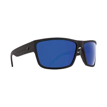 Imagem de Spy Óculos de sol Optic Rocky – Preto fosco macio – HD+ Cinza Verde Polar com Espelho Espectro Azul Escuro, Azul, One Size