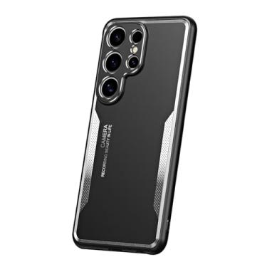 Imagem de LYJSMGZ Capa de metal para Samsung Galaxy S25 Ultra/S25 Plus/S25, proteção de câmera com tudo incluído, antiimpressões digitais, capa à prova de choque, preta, S25 Plus