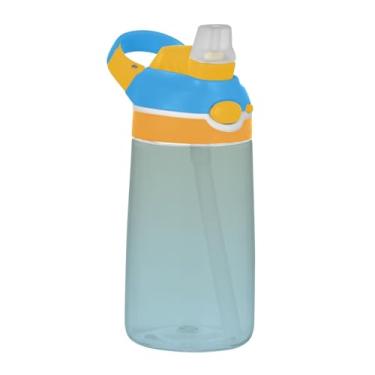 Imagem de Garrafa de água verde camuflagem azul celeste gradiente infantil com canudo 473 ml Tritan 473 ml garrafa de água esportiva portátil à prova de vazamento copos de viagem para crianças, reutilizável