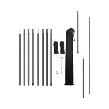 Imagem de Conjunto De 2 Varas De Aço Ajustáveis Para Tenda, Para Abrigo Solar, L