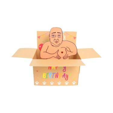 Imagem de Cartão Pop-Up 3D Engraçado De Feliz Aniversário Com Balões Em Forma De