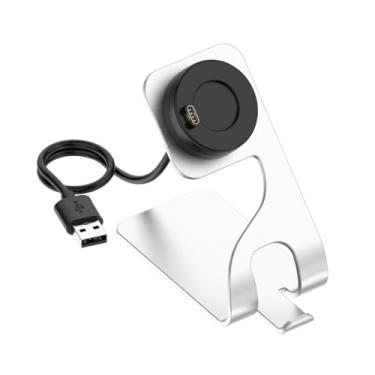 Imagem de KETOPKIN Base de carregamento com cabo USB para Garmin Fenix 8, 7, 6, 5, Epix 2, Venu 2 Smartwatch Charger (prata)