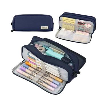 Imagem de Estojo De Lápis Portátil De Capacidade Extra Grande Leve E Durável Par