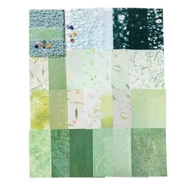 Imagem de 26 folhas de papel decorativo de cores sortidas com tons de renda e padrões de grade para agenda, diário, bolsa de alfinetes, artesanato DIY