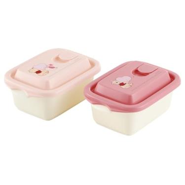 Imagem de Skater FCNF1W-A Recipiente de armazenamento fofo com bolhas de ar, recipiente de vedação, 300 ml, conjunto de 2, Disney, Ursinho Pooh