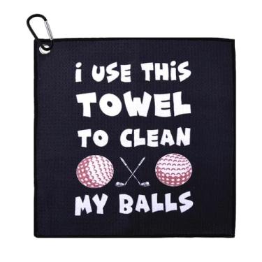 Imagem de Guqqeuc Toalha de golfe microfibra com clipe pano de limpeza para bolas clubes mordaça presentes de dia dos namorados para namorado marido engraçado dia dos pais presente de aniversário para pai, avô