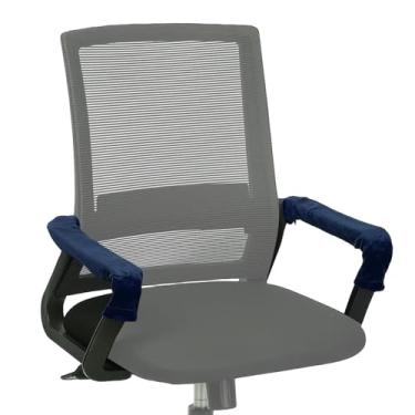 Imagem de PATIKIL Capa de braço para cadeira de escritório, 2 peças, protetores de apoio de braço para cadeira de escritório com zíper, capas elásticas para descanso de braço para computador, mesa, escritório