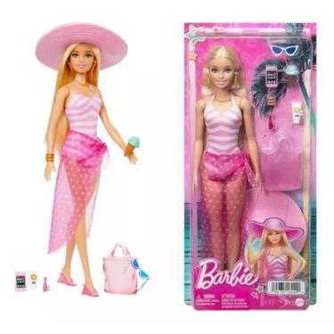 Imagem de Boneca Barbie Filme Dia de Praia e Acessórios Mattel HPL73
