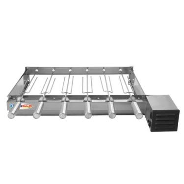 Imagem de Churrasqueira Gira Grill Baixo 6 Espetos Inox Giratorio Motor Weg - Pr