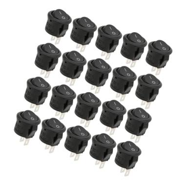 Imagem de Tnfeeon Terminal Redondo Pequeno de 20 Pces, Interruptor de Balancim de Plástico de 2 Pinos 2 Posições, Condutividade Aprimorada para Eletrodomésticos e Controle Industrial