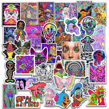 Imagem de Pacotes de adesivos com 50 peças – Adesivo Supreme Stoner – Decalques legais hippie Skater aleatórios Thrasher, Dope 90s Stikers para capacete – Lote de adesivos de grafite 100% vinil