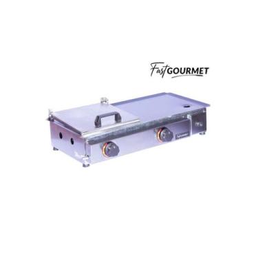 Imagem de Chapa De Lanche Porções Hamburguer Hot Dog Profissional A Gás Chapa De
