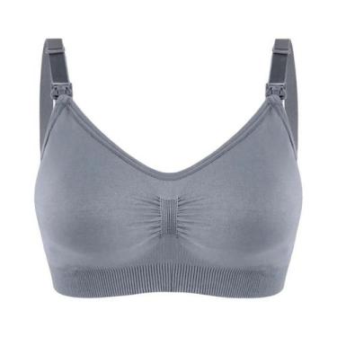Imagem de Sutiã De Amamentação Sem Costura plus Size Respirável Com Efeito Push 