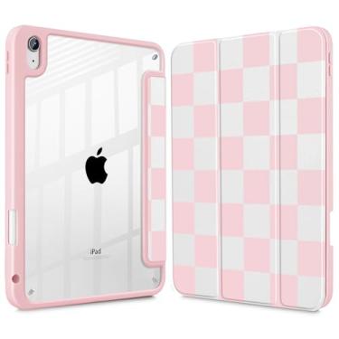 Imagem de Tuiklol Capa para iPad de 11 polegadas (chip A16) 2025 geração 11ª / iPad 11 polegadas 2022 10ª geração, porta-lápis embutido com capa à prova de choque, capa traseira transparente transparente