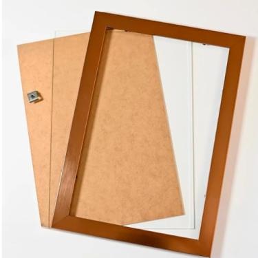 Imagem de Moldura com Acetato 30x40cm em Madeira – Quadro para Diploma, Foto e Pôster (Escolha o Tamanho e a Cor)(Marrom,A5 15x21cm)