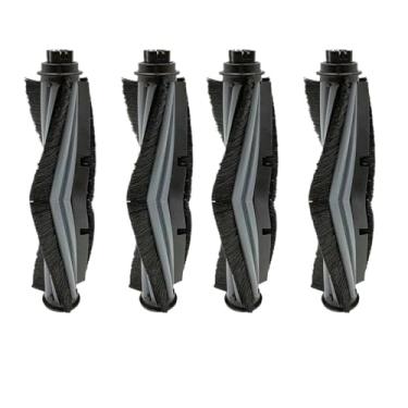 Imagem de Hujscufdjy Escova principal lavável, compatível com Ecovacs N9 +/K10, peças de acessórios para aspirador de pó robô de estação de esfregão (4 peças)