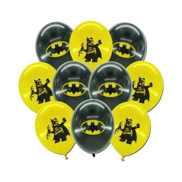 Imagem de Balões Do Batman 10pcs Decorações De Festa De Aniversário Para Meninos