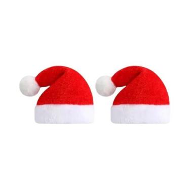 Imagem de Frienda Santa Hat Chapéu do Natal, gato de pelúcia macio trajes, Pet f