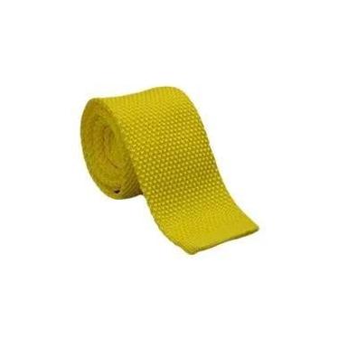 Imagem de Gravata Masculina Slim De Malha Lisa Em Cores Sólidas, Preta E Vermelh