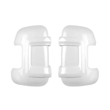 Imagem de 1 par compatível com Fiat Ducato/Peugeot/Boxer/Relé de braço longo espelho retrovisor cobre carro protetor preto/branco(White)