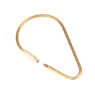 Imagem de GLOGLOW Clipe de Materiais Feitos à Mão, Gancho de Chaveiro para Chaves, Cordas de Barraca de Garrafa, Com Opções de Formato de Gota Anular Semicírculo, Trava de Parafuso de Latão, Mosquetão, Gancho de Chaveiro de Latão (Formato de gota 90mm)