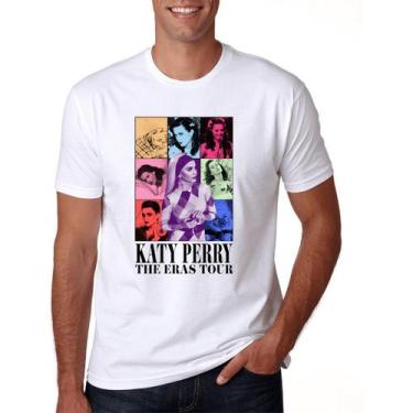 Imagem de Camiseta Unissex Katy Perry The Eras Camisa Algodão - DTF, Branco, GG