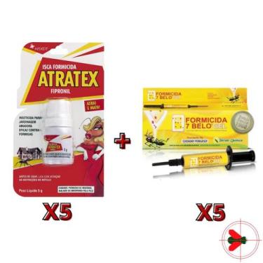 Imagem de Kit Casa Livre De Formigas Atratex 5 Un + Gel 7 Belo 5 Un
