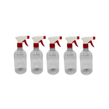 Imagem de Kit 5 Frasco Pulverizador / Borrifador 1000ml - VERMELHO E BRANCO - NA