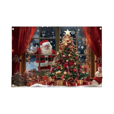 Imagem de Banner De Decoração De Natal Do Papai Noel, Cenário De Neve, Fundo Par