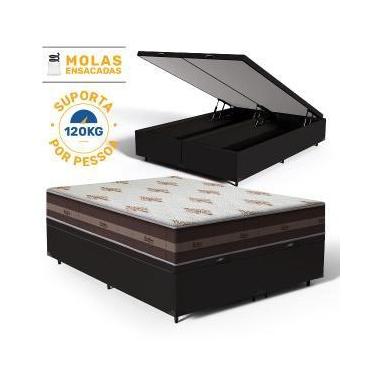 Imagem de Cama Box Baú com Colchão de Molas Anjos Classic Pocket Super King 193 