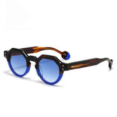 Imagem de JRLLFD Óculos de sol retrô para homens e mulheres, moda acetato, protetor solar para áreas externas, UV400 (4)