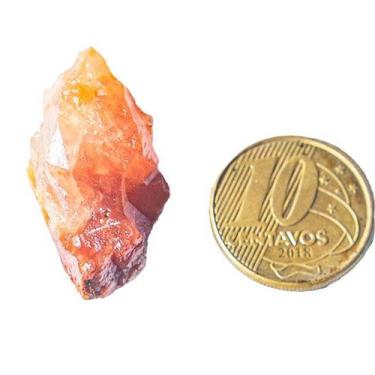 Imagem de Cristal Quartzo Tangerina Bruto Natural Médio Classe B - CristaisdeCur