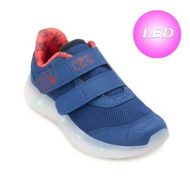 Imagem de Tênis Led Kidy A-V Flex Light Infantil KD25-02002, Azul, Vermelho, 27