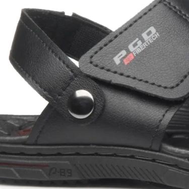 Imagem de Sandália Papete Infantil Masculina Preto Pegada 373303-03