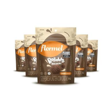 Imagem de Kit Bolinhas De Brigadeiro, Com Cacau, Zero Açúcar Flormel- 60G Com 5 Unidades-Unissex