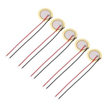 Imagem de uxcell 5 discos piezoelétricos 20 mm acústico captador transdutor microfones trigger buzzer bateria guitarra