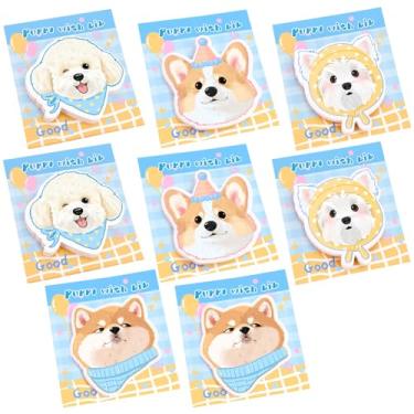 Imagem de Pacote com 8 notas adesivas para cães, 240 folhas de blocos autoadesivos para casa, escritório, escola e planejadores - Artigos de papelaria removíveis e divertidos para amantes de animais de